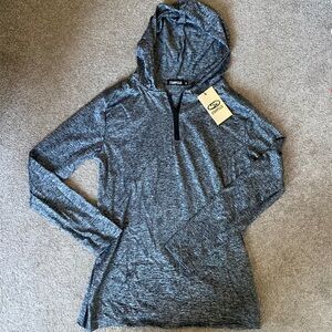 Brand New Gray Half Zip Workout Long Sleeve Jacket